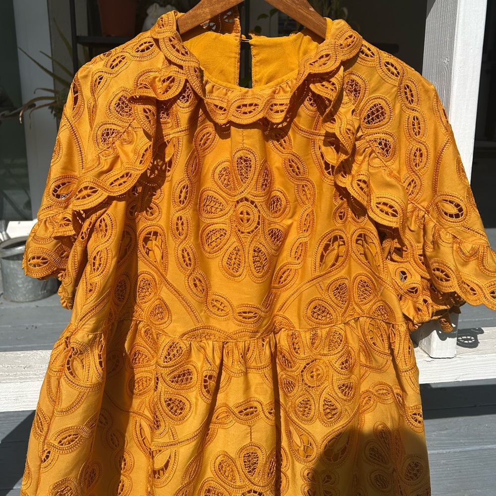 Sezane Nicole dress in Saffron size 36/4 - Picture 4 of 7